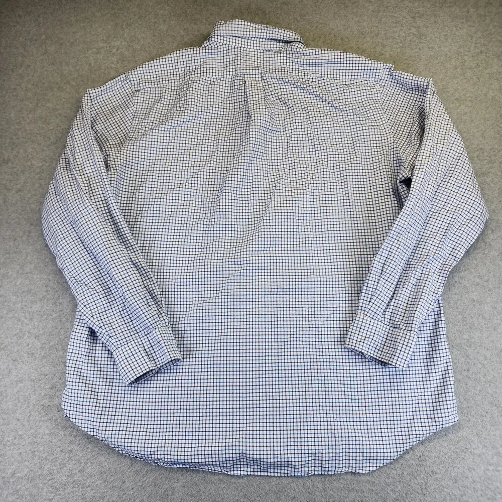 Polo Ralph Lauren Men XXL Classic Fit Oxford Blue Plaid Long Sleeve Button Shirt